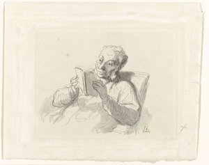Lesender Mann von Honoré Daumier