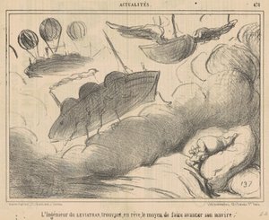 Der Ingenieur des Leviathan findet im Traum ... von Honoré Daumier