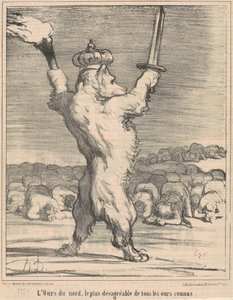 Der Nordbär, der unangenehmste aller bekannten Bären von Honoré Daumier