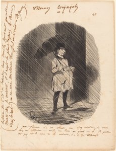 Meine Frau sagte mir: Warte fünf Minuten... von Honoré Daumier