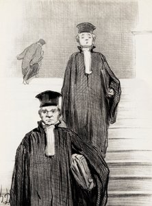 Haupttreppe des Justizpalastes, 1848 von Honoré Daumier