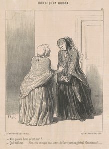 Mein armer Azor, der gestorben ist! ... von Honoré Daumier
