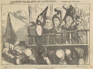 Musiker spielen zwölf Stunden lang ... von Honoré Daumier