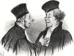 Mein Lieber! Du bist ohnmächtig geworden... bewundernswert. Es hat wirklich einen bleibenden Eindruck hinterlassen!, 1838 von Honoré Daumier
