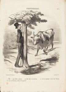 Oh!... ein gehörntes Tier... von Honoré Daumier