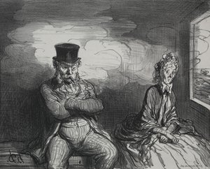 Im Zug: Ein angenehmer Begleiter von Honoré Daumier