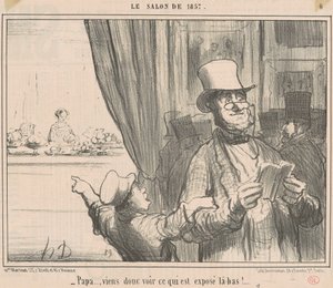 Papa ... komm doch sehen, was ... von Honoré Daumier