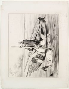 Pariser Bootsmänner, Platte 14: Mann über Bord von Honoré Daumier