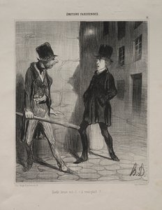 Pariser Emotionen, Platte 11: Wie spät ist es bitte, 24. November 1839 von Honoré Daumier