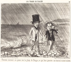 Pariser empfangen einen Korn... von Honoré Daumier