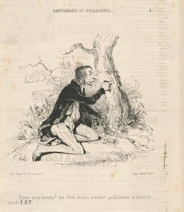 Armer junger Mann! von Honoré Daumier
