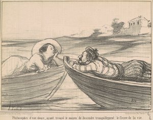 Philosophen des Süßwassers... von Honoré Daumier