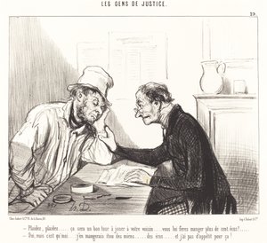 Klagen... das wird ein guter Streich sein... von Honoré Daumier