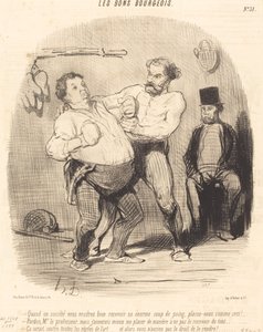 Quand en société vous voudrez bien recevoir un... coup... von Honoré Daumier
