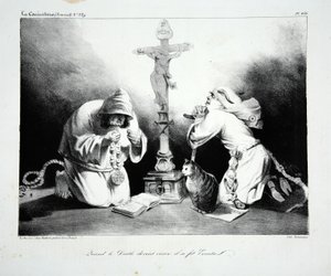 Als der Teufel alt wurde, wurde er Einsiedler, veröffentlicht 1835 von Honoré Daumier
