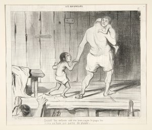 Wenn die Kinder brav waren von Honoré Daumier