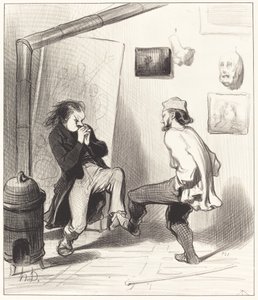 Wenn man seine letzte Staffelei verbrannt hat! von Honoré Daumier