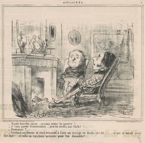 Was für eine schreckliche Sache ... wenn wir Krieg haben! ... von Honoré Daumier