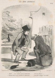 Robert ... du führst das Gespräch nicht mehr ... von Honoré Daumier