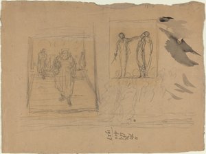 Szene in einem Justizpalast von Honoré Daumier