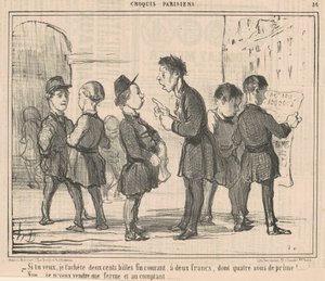 Wenn du willst, kaufe ich dir zweihundert Murmeln... von Honoré Daumier