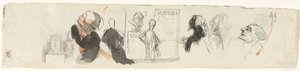 Skizzen verschiedener Figuren (verso)