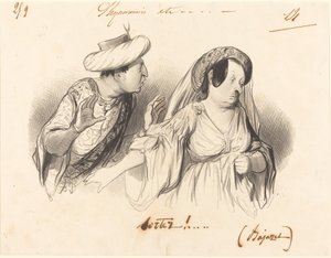 Sortez!... (Bajazet) von Honoré Daumier