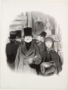 Die schönen Tage des Lebens, Platte 59: Wenn das eigene Porträt im Salon ist von Honoré Daumier