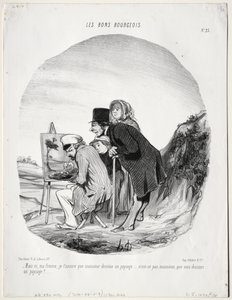 Der gute Bourgeois, Platte 23: Aber ja, mein Lieber, ich versichere Ihnen, dass dieser Herr zeichnet..., 184 von Honoré Daumier