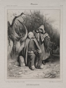Der Kranke von Honoré Daumier