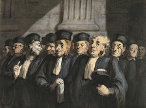 Die Anwälte der Anklage, frühe 1860er Jahre von Honoré Daumier