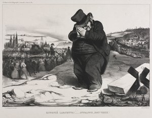 Die monatliche Vereinigung, Platte 22: Gescheiterter Lafayette! Das geschieht dir recht, mein alter Freund! von Honoré Daumier