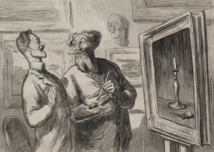 Die Maler: Ein Realist findet immer einen anderen Realisten, der ihn bewundert von Honoré Daumier