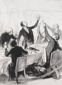 Die Philanthropen des Tages, Platte 8: Ein 43. Toast...an die Temperance Society, 1844