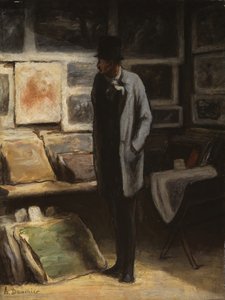 Der Drucksammler, ca. 1857-63 von Honoré Daumier