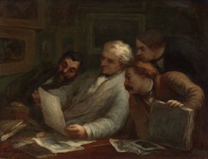 Die Drucksammler, ca. 1860-63 von Honoré Daumier