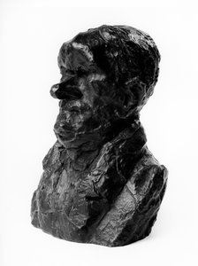 Die Büsten der Celebrites du Juste Milieu. Karikatur von Auguste Ganneron, depute und Industrieller. Der Schüchterne. Skulptur von Honore Daumier. Musee des Beaux Arts, Palais Longchamp