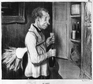 Der Geschmack: Serie aus den Fünf Sinnen, von Honoré Daumier (1808-1879). Charivari von Honoré Daumier