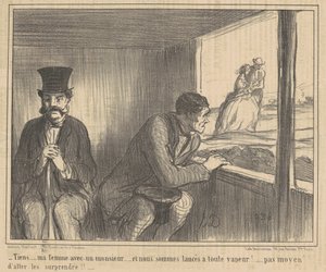 Schau mal ... meine Frau mit einem Herrn ... von Honoré Daumier