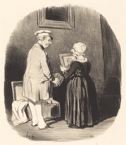 Hier, meine Frau, hier ist mein Porträt... von Honoré Daumier