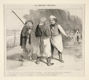 Tiens! Ich dachte, wir hätten eine unbewohnte Insel entdeckt von Honoré Daumier