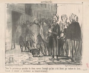 Alle Pariserinnen, die Hunde besitzen ... von Honoré Daumier