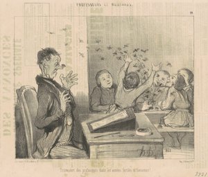 Triste sort des professeurs ... von Honoré Daumier