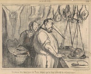 Traurigkeit der Metzger von Paris von Honoré Daumier