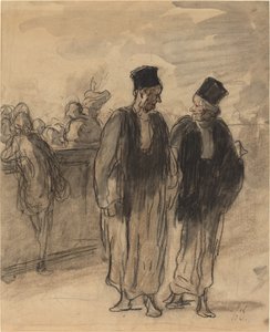 Zwei Anwälte von Honoré Daumier