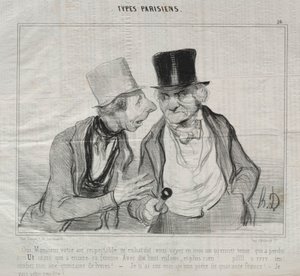 Typen Parisiens, Platte 26: Ja, Sir, Ihr respektables Auftreten ermutigt mich..., 29. Mai 1840 von Honoré Daumier