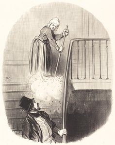Ein Mieter, der am 1. Januar etwas vergessen hat von Honoré Daumier