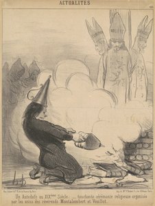Ein Autodafé im 19. Jahrhundert von Honoré Daumier