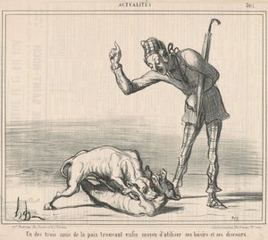 Einer der drei Freunde des Friedens ... von Honoré Daumier