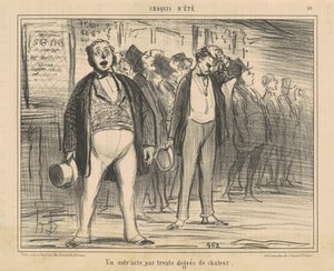 Eine Pause, bei dreißig Grad Hitze von Honoré Daumier